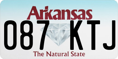 AR license plate 087KTJ
