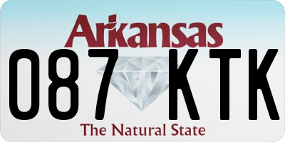 AR license plate 087KTK