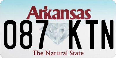AR license plate 087KTN