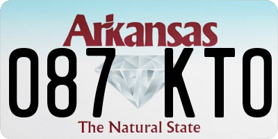 AR license plate 087KTO