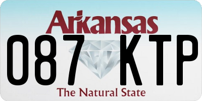 AR license plate 087KTP