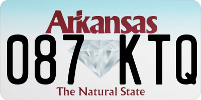 AR license plate 087KTQ