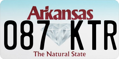 AR license plate 087KTR