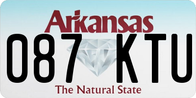 AR license plate 087KTU