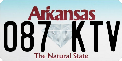 AR license plate 087KTV