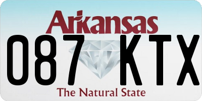 AR license plate 087KTX