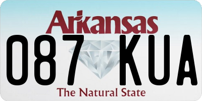 AR license plate 087KUA