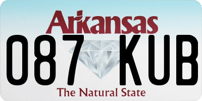 AR license plate 087KUB