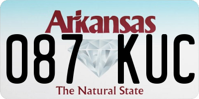 AR license plate 087KUC