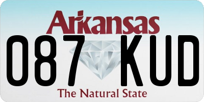 AR license plate 087KUD