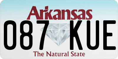 AR license plate 087KUE