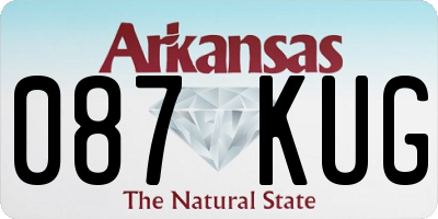 AR license plate 087KUG