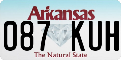 AR license plate 087KUH