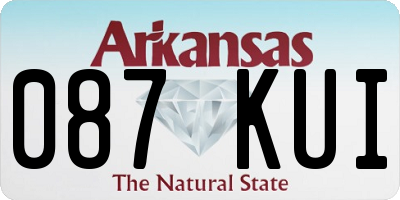 AR license plate 087KUI