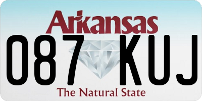 AR license plate 087KUJ