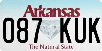 AR license plate 087KUK