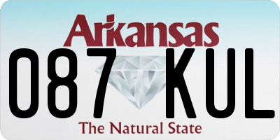AR license plate 087KUL