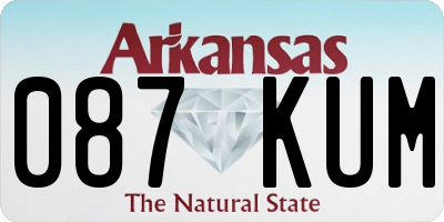 AR license plate 087KUM
