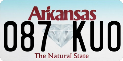 AR license plate 087KUO