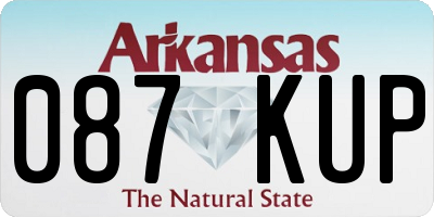 AR license plate 087KUP