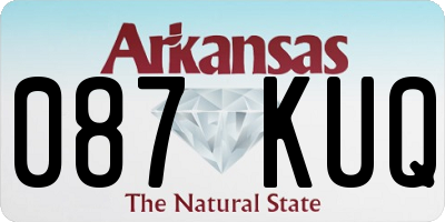 AR license plate 087KUQ