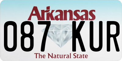 AR license plate 087KUR