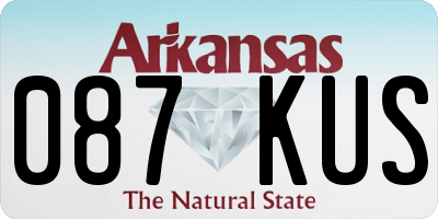 AR license plate 087KUS