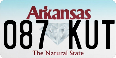 AR license plate 087KUT