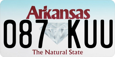 AR license plate 087KUU