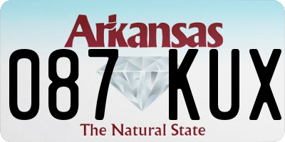 AR license plate 087KUX