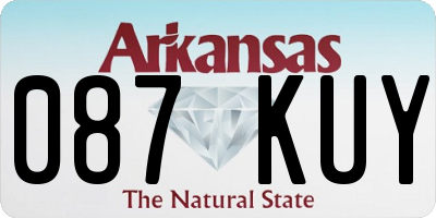AR license plate 087KUY