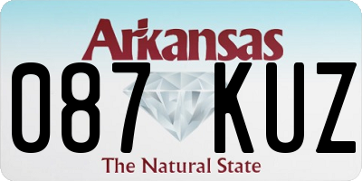 AR license plate 087KUZ