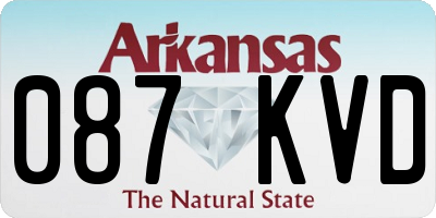 AR license plate 087KVD
