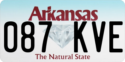 AR license plate 087KVE