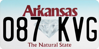 AR license plate 087KVG
