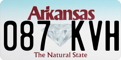 AR license plate 087KVH