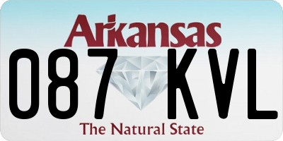 AR license plate 087KVL