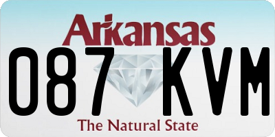 AR license plate 087KVM