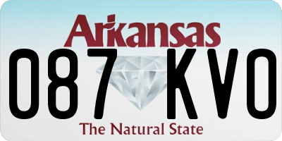 AR license plate 087KVO