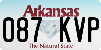 AR license plate 087KVP