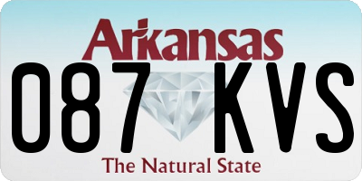 AR license plate 087KVS