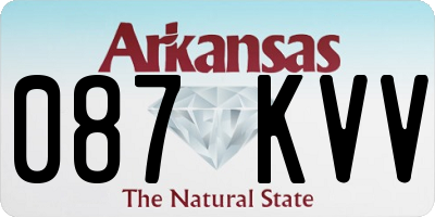 AR license plate 087KVV