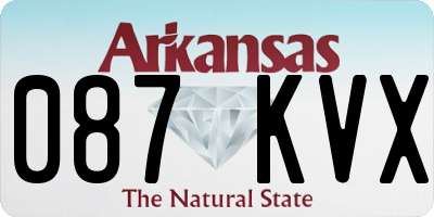 AR license plate 087KVX