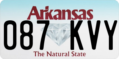 AR license plate 087KVY