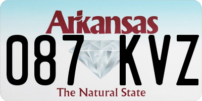 AR license plate 087KVZ