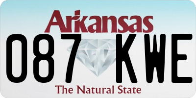AR license plate 087KWE