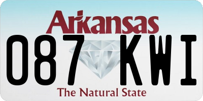 AR license plate 087KWI