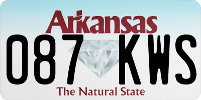 AR license plate 087KWS