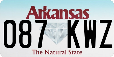 AR license plate 087KWZ