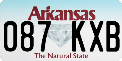 AR license plate 087KXB
